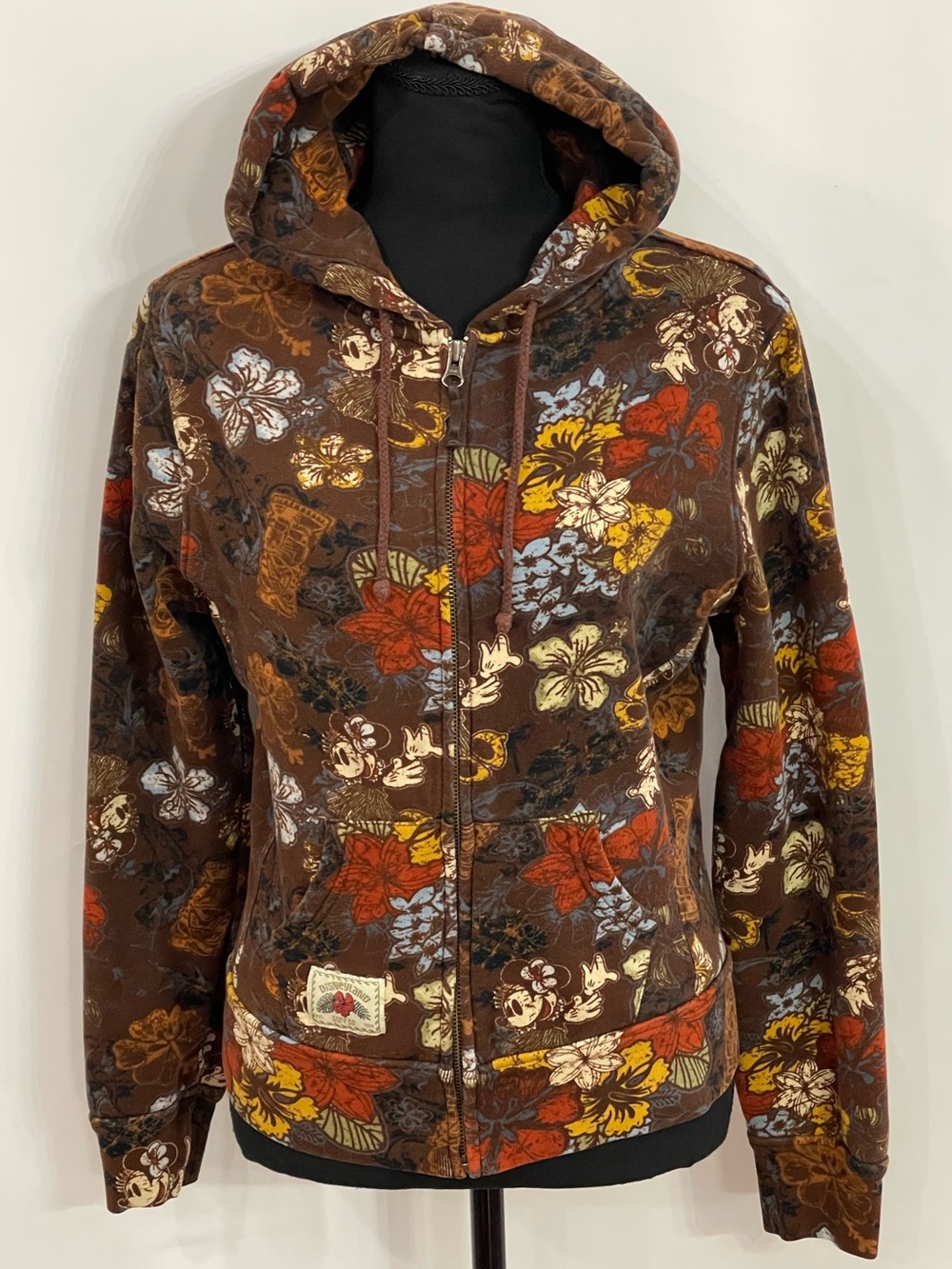 Disneyland Surf Co. 100% Cotton Women’s Brown Graphic Hoodie - Size Small